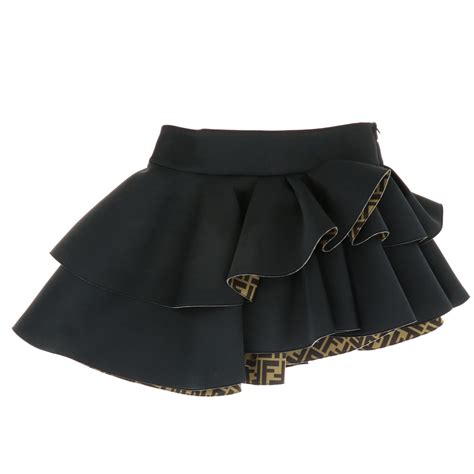 nylon junior skirt with logo fendi|Kids's Designer .